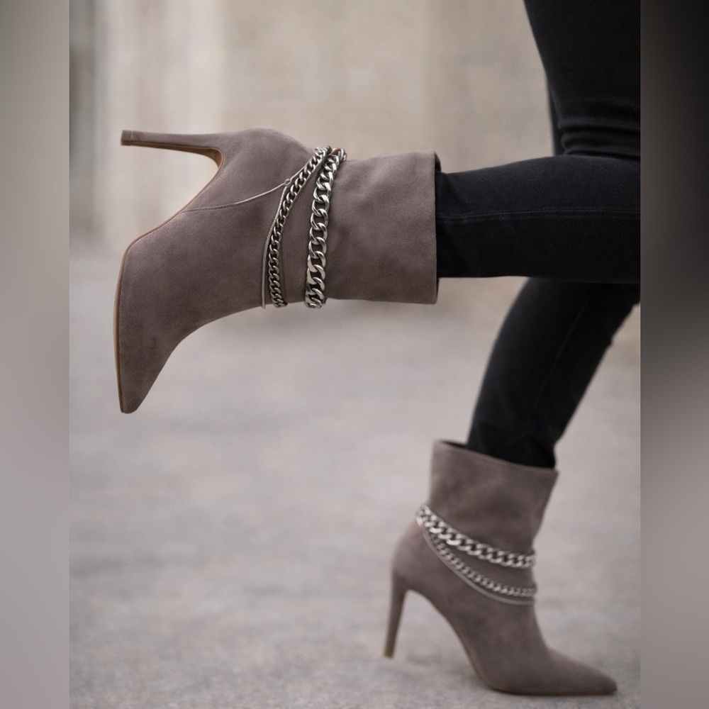 INC Women’s Reanna Faux Suede Pointed Toe Ankle Boots